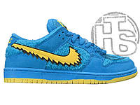 Женские кроссовки Grateful Dead x Nike Dunk Low Blue Bear Yellow CJ5378-400