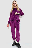 Спорт костюм женский велюровый, цвет фиолетовый, размер L, 177R022