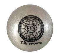 Мяч гимнастический TA sports, ПВХ, с глиттером (c блёстками), d=14-16 см, разн. цвета серебристый
