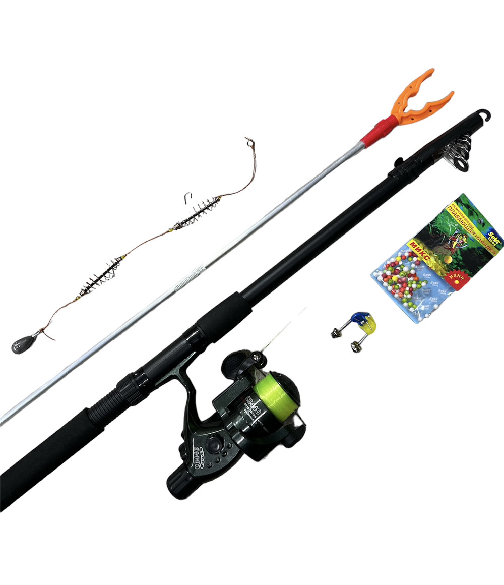 Набір Спінінг "Новачок класик" у зборі 1 шт + чохол + качанка Кобра + Подарунок!2.1м, фото 1