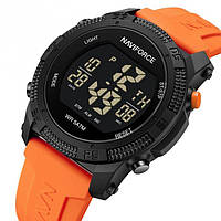 Надежные спортивные мужские кварцевые водонепроницаемые часы Naviforce Europe Orange