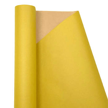 Подарунковий папір ретро (608) жовтий + крафт