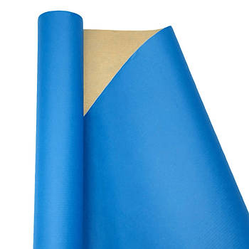 Подарунковий папір ретро (610) синій + крафт