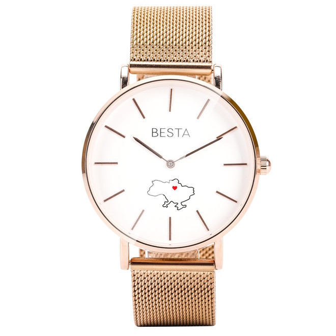 Besta Жіночий годинник Besta Love UA Rosegold