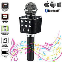 Bluetooth микрофон караоке Беспроводной WSTER WS1688 USB микрофон для домашнего караоке Черный DWL