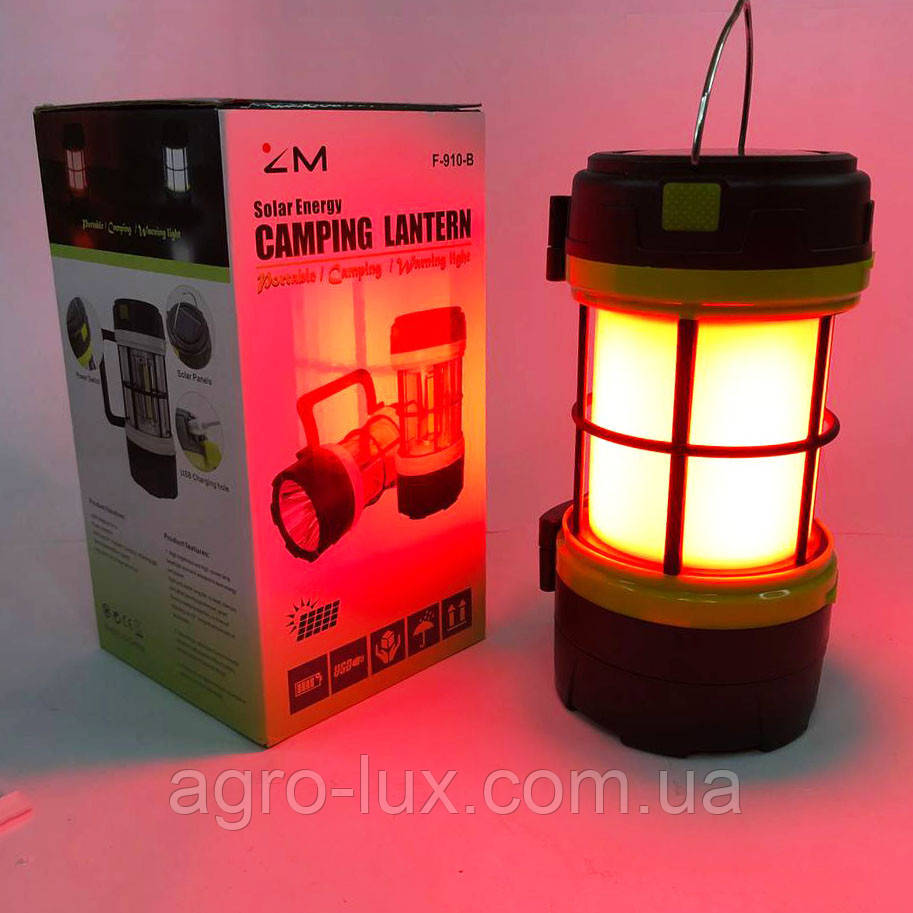 Акумуляторна лампа для кемпінгу 910-LED+COB, Ліхтар лампа кемпінговий, кемпінгова PG-239 лампа світильник, фото 1