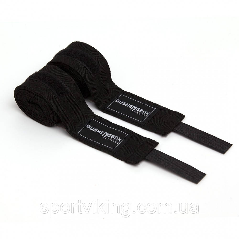 Бинт боксерський IVN 3м бавовна чорний