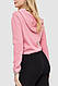 Кофта жіноча на блискавці з капюшоном, колір рожевий, 244R008, фото 4