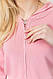 Кофта жіноча на блискавці з капюшоном, колір рожевий, 244R008, фото 5