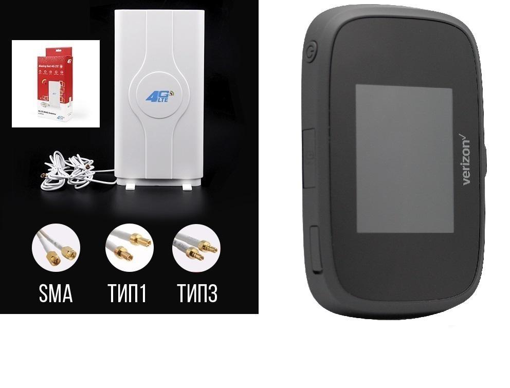 WiFi роутер 3G 4G LTE модем Novatel MiFi 7000 з панельною антеною MIMO 9 дБі, фото 1