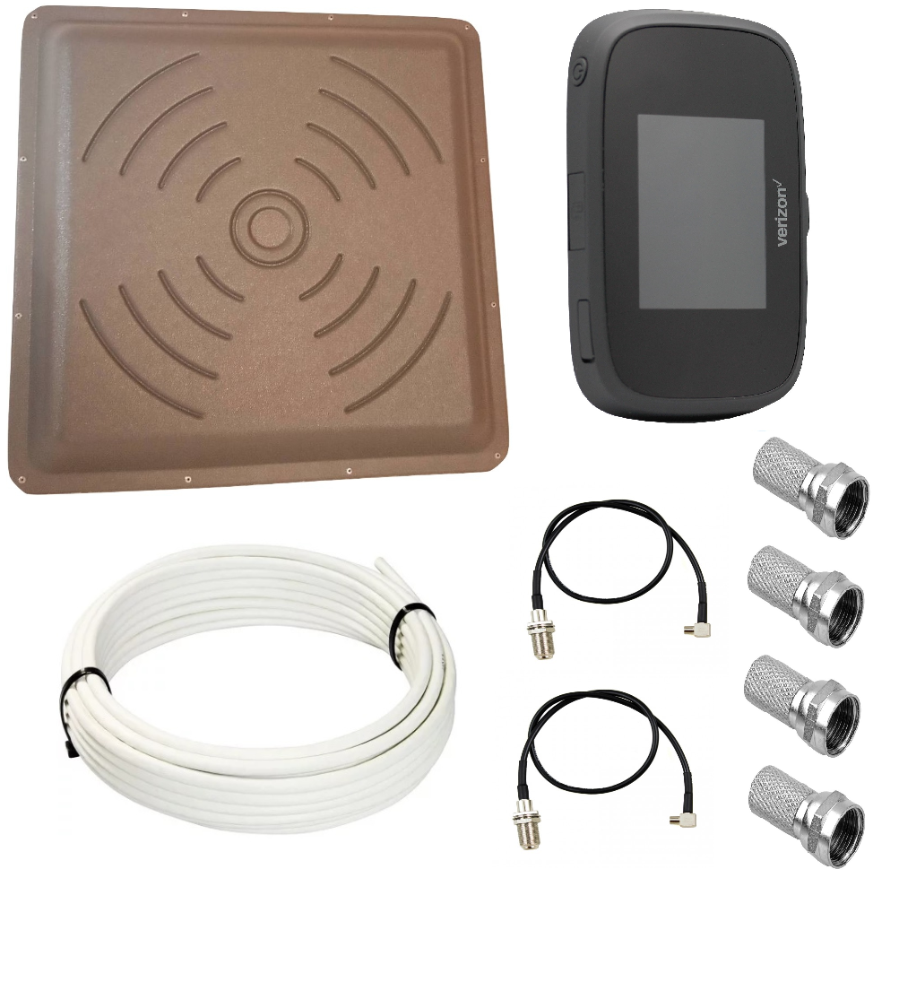 Комплект WiFi роутер 3G/4G LTE Novatel MiFi 7730L з панельною антеною КВАДРАТ MIMO 2x24 дБі, фото 1