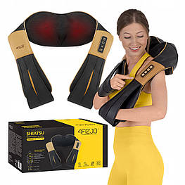 Накидка-масажер 4FIZJO Shiatsu Ultra+ для шиї та спини, акумуляторна 4FJ0566 Black/Gold