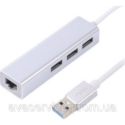 Перехідник Maxxter USB to Gigabit Ethernet, 3 Ports USB 3.0 (NEAH-3P-01)