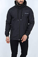 Мужская куртка Columbia демисезонная весенняя осенняя ветровка черная люкс качество