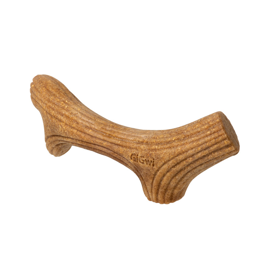 Игрушка для собак Рог жевательный GiGwi Wooden Antler, дерево, полимер, S - фото 1 - id-p2096448255