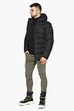 Чорна чоловіча тепла курточка на зиму модель 37055, фото 3