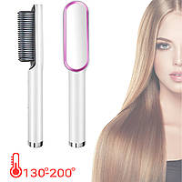 Электрическая расческа-выпрямитель Hair Style электро расческа для волос с турмалиновым покрытием Белый HMX