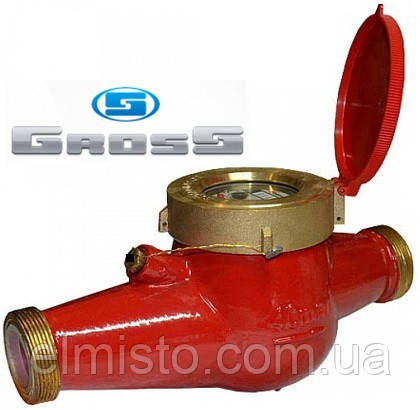 Лічильник GROSS MTW-UA Dn40, L = 300 мм, Qn = 16 m3/год багатоструминний на гарячу воду 1 1/2"
