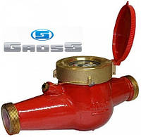 Счётчик GROSS MTW-UA Dn40, L=300мм, Qn=10m3/ч многоструйный на горячую воду 1 1/2"