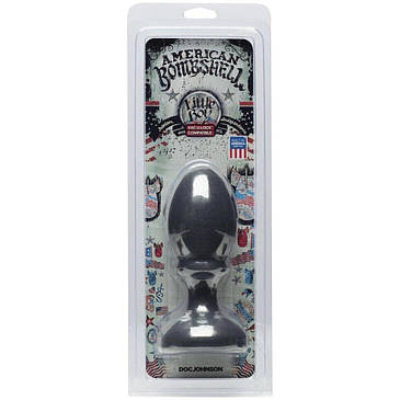 Анальна пробка Doc Johnson American Bombshell Little Boy - Gun Metal, діаметр 5,59 см, фото 3