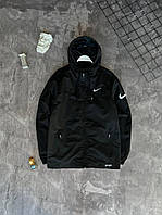 Мужская куртка Nike легкая весенняя осенняя ветровка черная топ качество