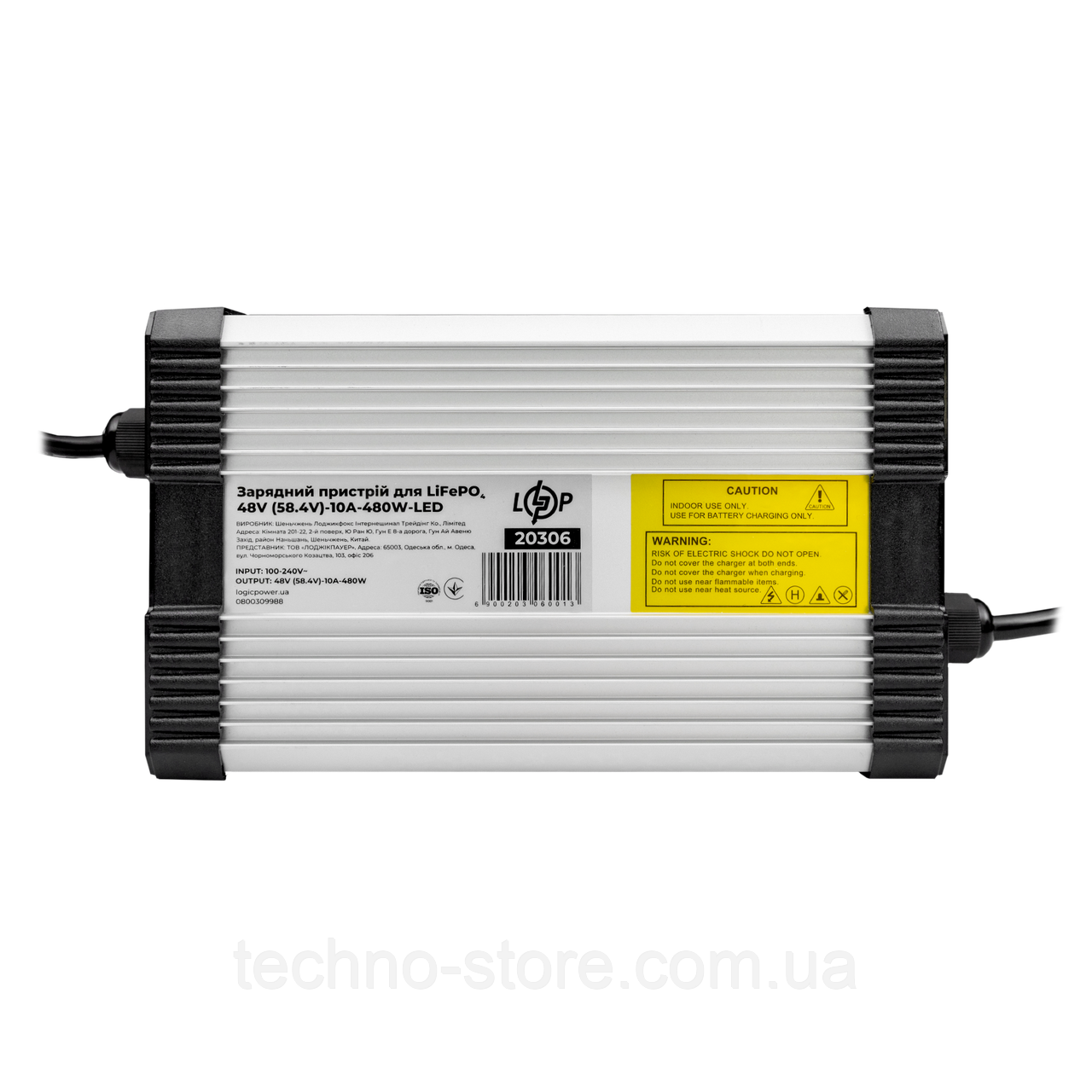 Зарядний пристрій для акумуляторів LiFePO4 48V (58.4V)-10A-480W-LED