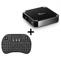 X96 Mini 2/16 GB Smart TV Box+клавиатура i8 Смарт приставка, Android TV приставка с пультом BLZ