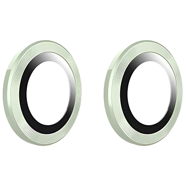 Скло камери iPhone 15/ iPhone 15 Plus з рамкой green (комплект 2шт), фото 1