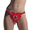 Трусики Серце для страпону з натуральної шкіри Feral Feelings - Hearts Strap-on Belt Red, фото 2