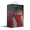 Трусики Серце для страпону з натуральної шкіри Feral Feelings - Hearts Strap-on Belt Red, фото 4
