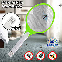 Электрическая мухобойка Swatter Bug catcher 3500W от сети 220V Бело-Зеленая BYT