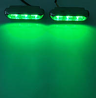 12 Вольт. 2 ШТ. Зелена. Світлодіодна підсвітка в салон автомобіля, led, лед