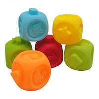 Набор игрушек для ванны "Тактильные кубики" (6 шт) от IMDI