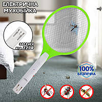 Электрическая мухобойка Swatter Bug catcher 3500W от сети 220V Бело-Зеленая NXS