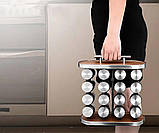 Набір для спецій 16 ємностей Stainless steel and wood SV227, фото 3