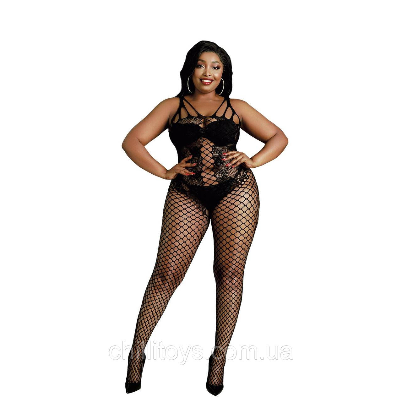 Бодістокінг Moonlight Plus Model 04 XL-XXXL Black, з доступом SO8195, фото 1