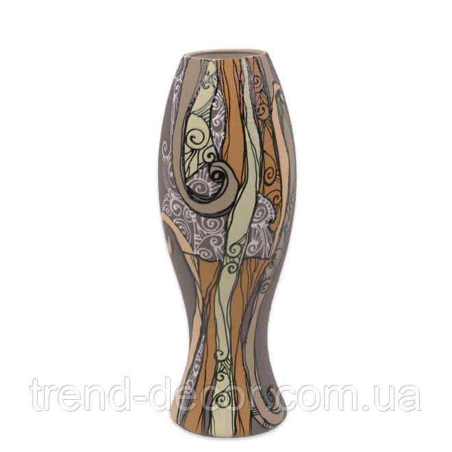 Ваза керамічна Індіго (Унікальний візерунок на кожній вазі !!!) H-37 см. 4330