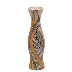 Ваза керамічна Осама (Унікальний візерунок на кожній вазі !!!) H-39.5 см. 4345