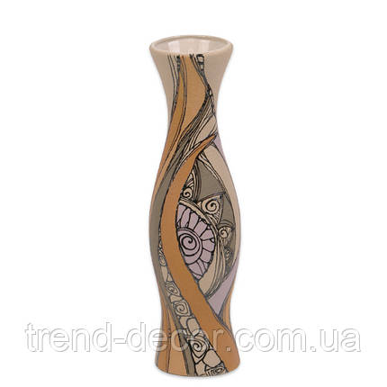 Ваза керамічна Осама (Унікальний візерунок на кожній вазі !!!) H-39.5 см. 4345, фото 2