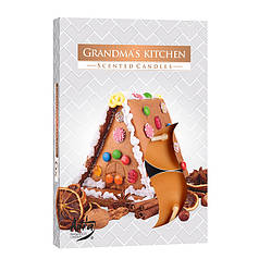 Свічка чайна таблетка ароматична Bispol Бабусина кухня D-3,9 см. 6 шт. 27247