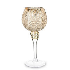 Підсвічник скляний шампань H-25 см. 34509