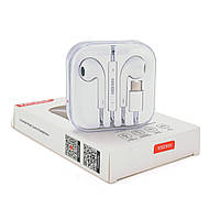 Універсальні навушники-вкладиші iKAKU KSC-144 QINGTINGZHE з мікрофоном (Type-C), White, Bох l