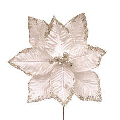 Квітка новорічна Пуансетія кремова 12702