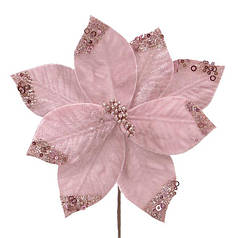 Квітка новорічна Пуансетія рожева 12703