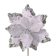 Квітка новорічна Пуансетія сіра 12704