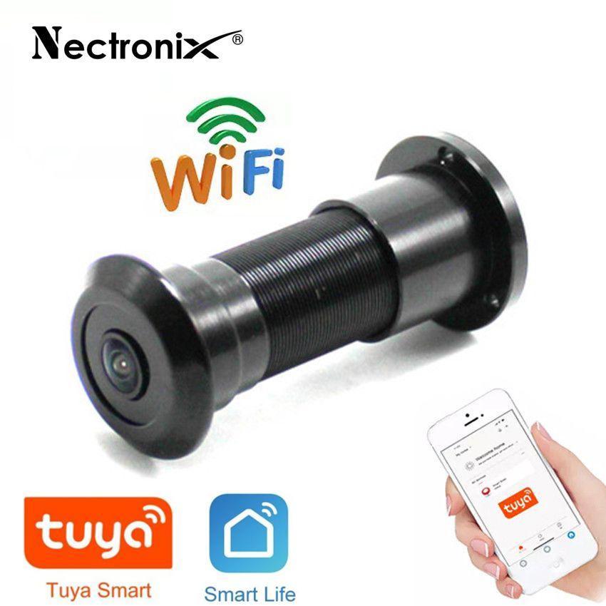 Wifi видеоглазок c датчиком движения, подсветкой и записью Nectronix DW-305W, черный, Tuya Smart App - фото 1 - id-p2096567854