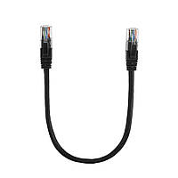 Патч-корд литой RITAR, UTP, RJ45, Cat.6, 0.5m, черный, Cu (медь) l