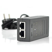 POE инжектор 12V 1A (12Вт) с портами Ethernet 10/100Мбит/с + кабель питания l