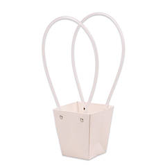 Паперова біла сумочка для квітів (10 шт.) 39153