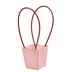Паперова рожево-золота сумочка для квітів (10 шт.) 39163